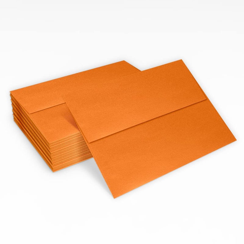 LUXPaper A7 Invitation Envelopes | Peel & Press | 5 1/4" x 7 1/4" | Flame Metallic | 80lb. Text | 50 Qty - Image 5